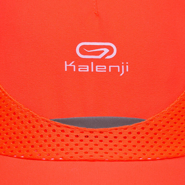 Children's athletics cap neon red and coral