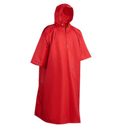 Poncho randonnée et trekking montagne ARPENAZ 25 litres enfant rouge