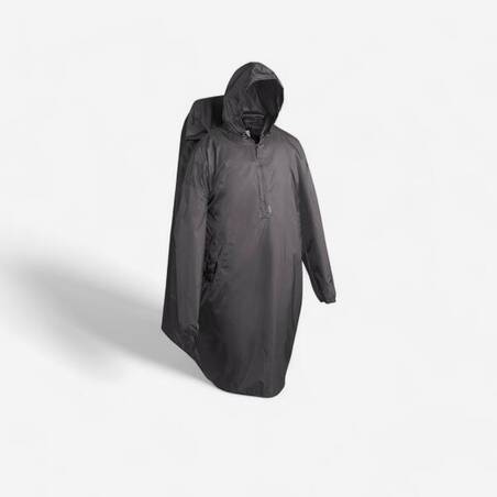 Hiking Rain Poncho - ARPENAZ 40 L - Size S/M - Grey