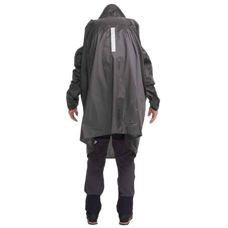 Hiking Rain Poncho-ARPENAZ 500 40 L Size S/M - Grey