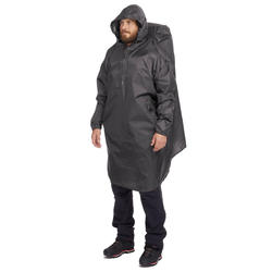 Poncho pluie de randonnée - ARPENAZ 500 GRIS 40L Taille L/XL