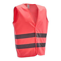 GILET HAUTE VISIBILITE 500 ROSE FLUO ADULTE