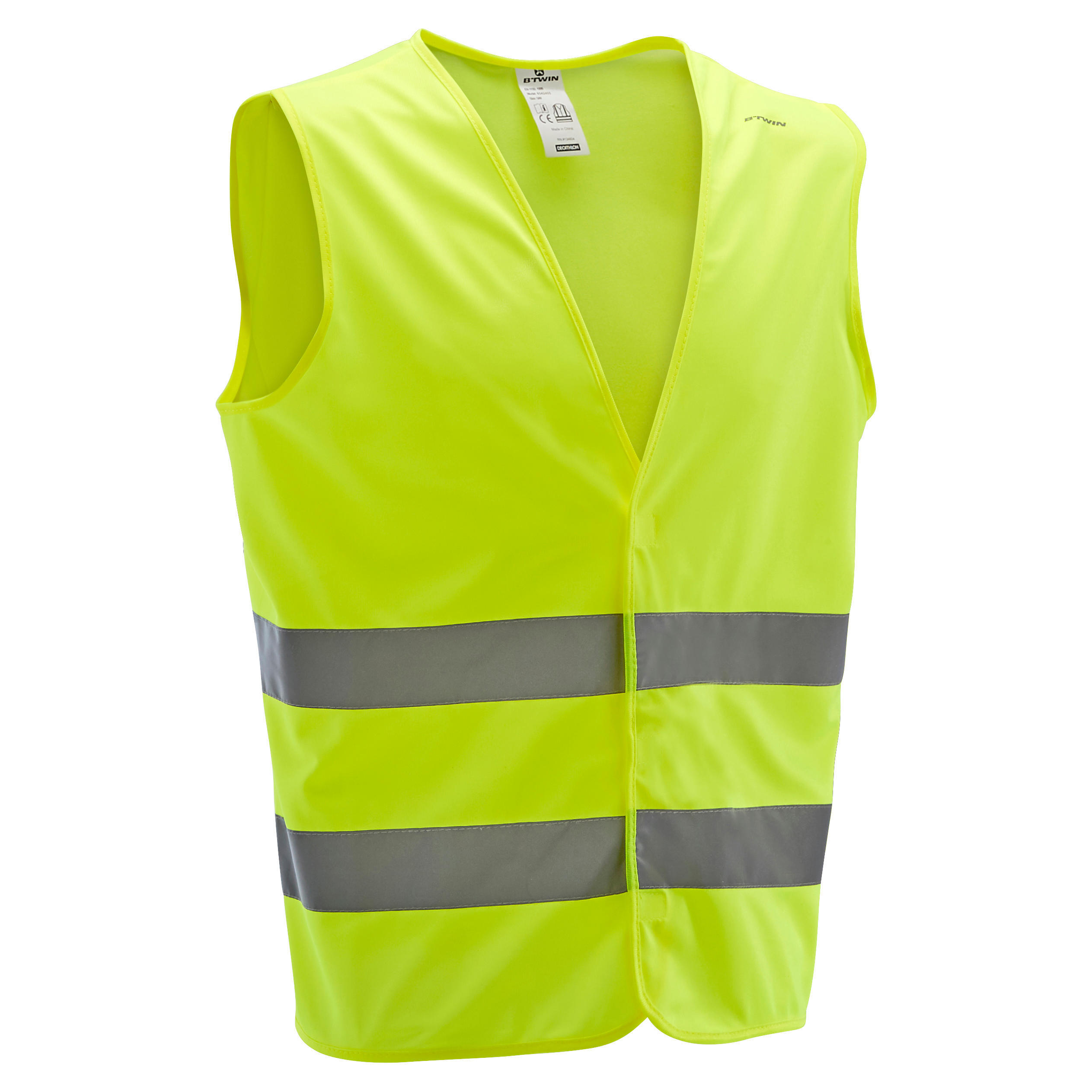 BTWIN Adult High Visibility Safety Vest 500 - Neon Yellow