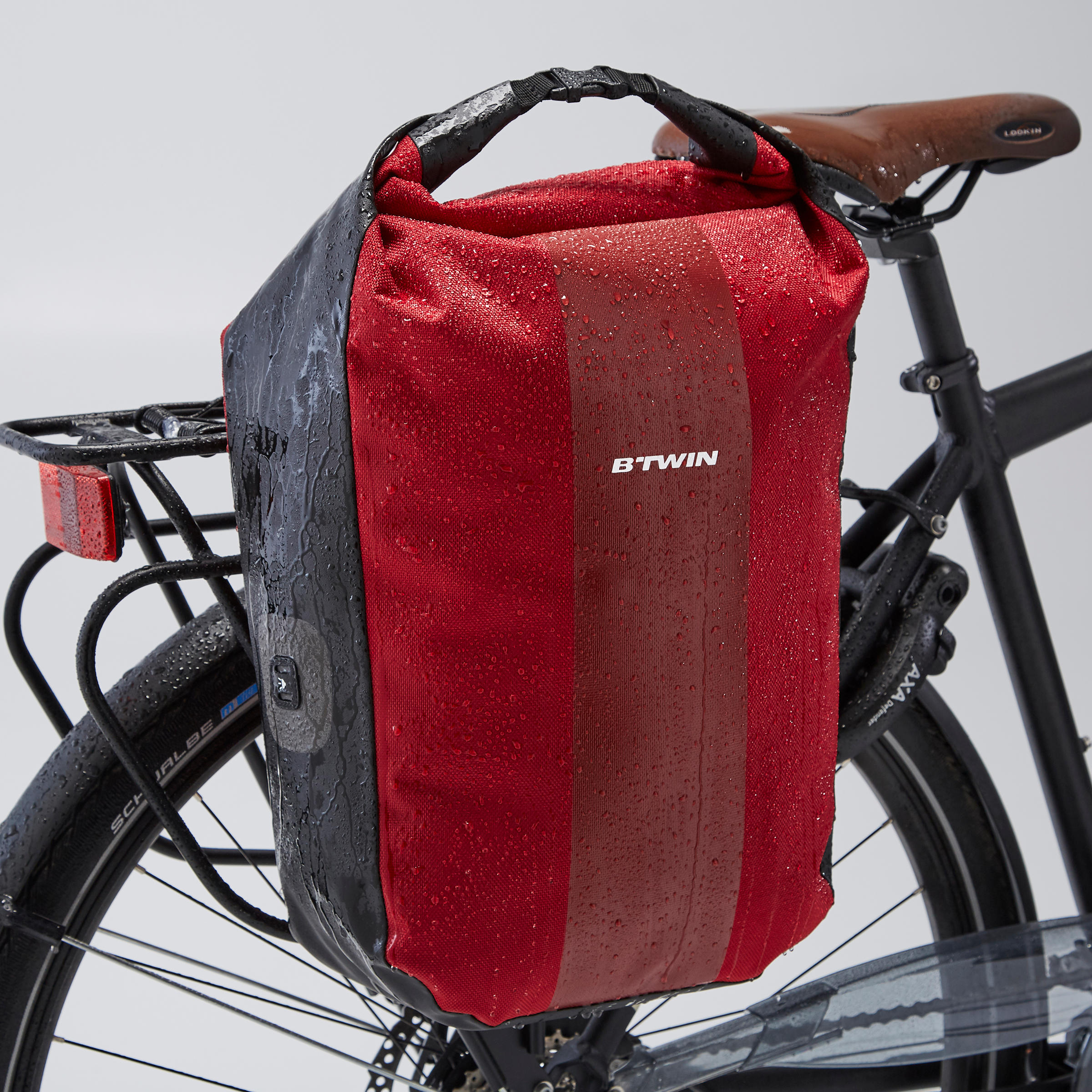 Buy Cycling Pannier Rack 20L Waterproof Bag 500  Red Online  Decathlon