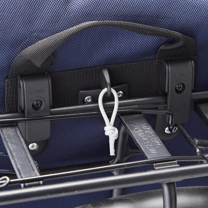 SACOCHE VELO 500 SUR PORTE BAGAGES 500 20L IMPERMEABLE NOIR Elops