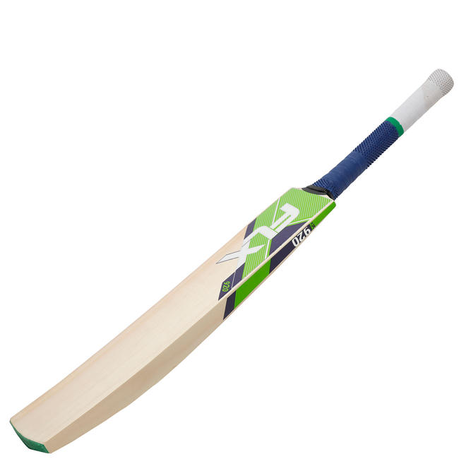 FLX KW 920 Kashmir Willow Cricket Bat for Leather Ball, Green/Blue