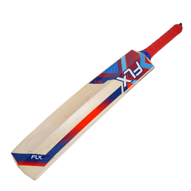 FLX T570 Cricket Bat for Hard Tennis Ball, Red/Blue Youth/Adults