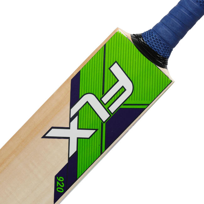 FLX KW 920 Kashmir Willow Cricket Bat for Leather Ball, Green/Blue