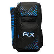 Junior cricket bag for equipment (with bat pouch), black/blue