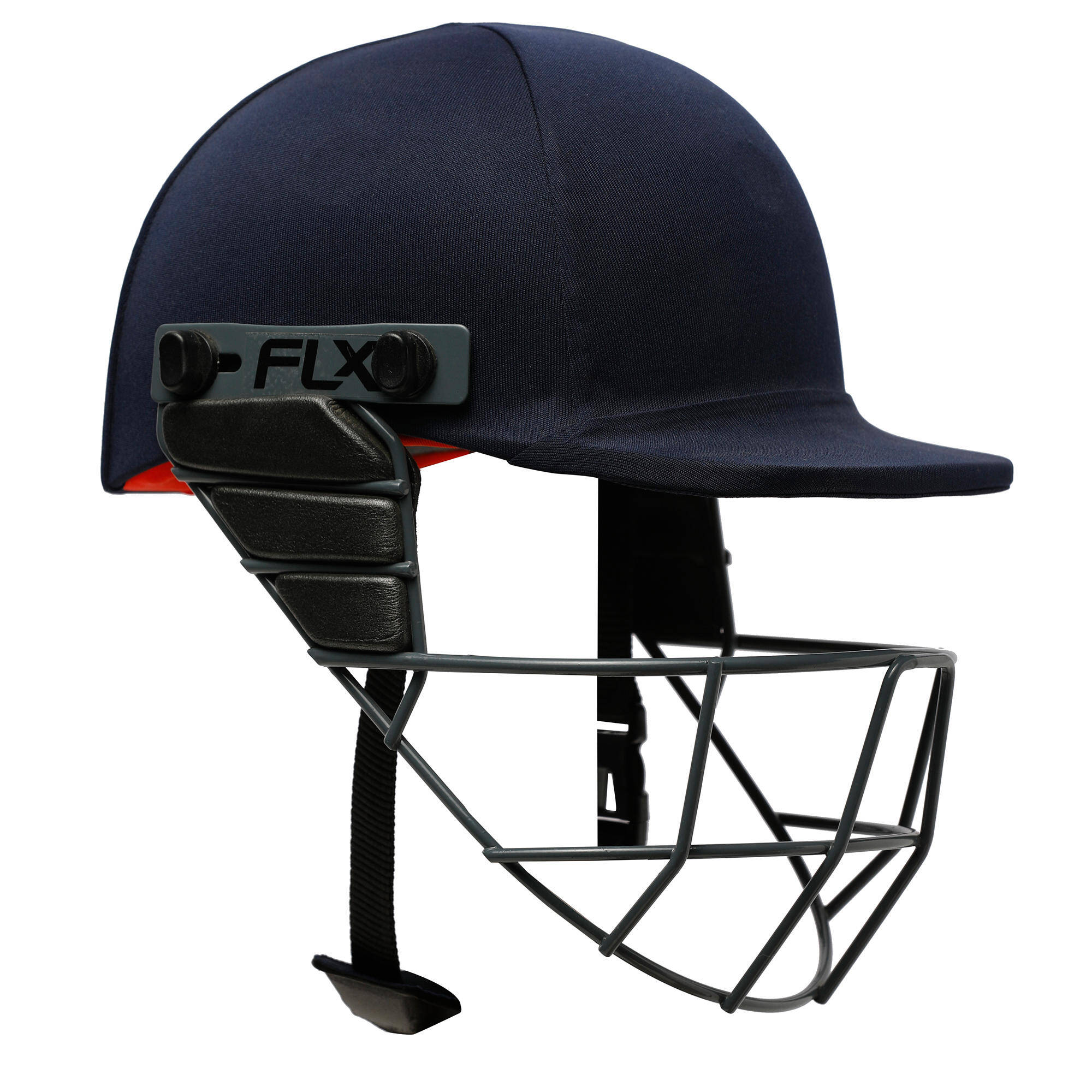 MEN'S IMPACT PROTECTION CRICKET BATTING HELMET, ADJUSTABLE STRAPS, BLUE