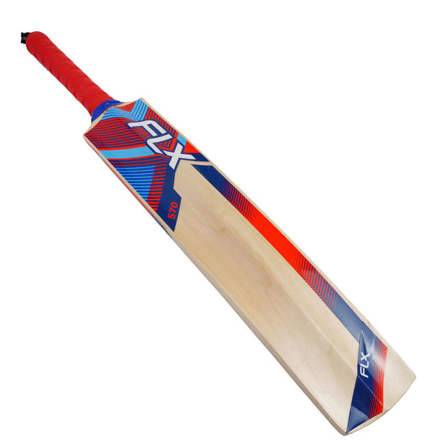 FLX T570 Cricket Bat for Hard Tennis Ball, Red/Blue Youth/Adults