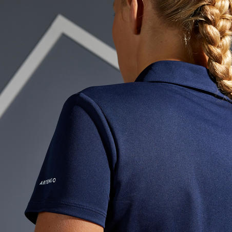 Women's Tennis Polo Shirt Dry 100 - Navy