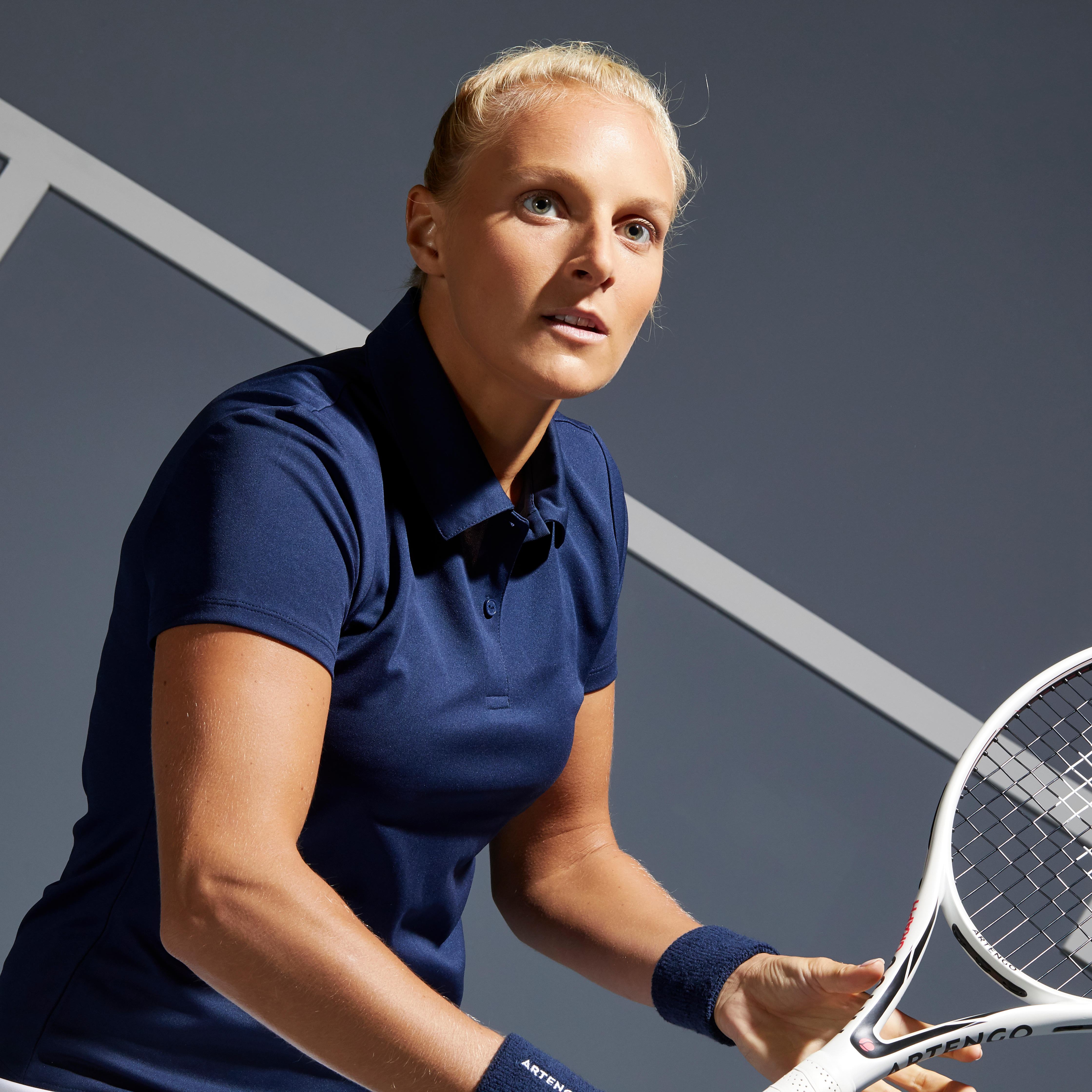 

Women's Tennis Polo T-Shirt Dry 100 - Navy -  By ARTENGO | Decathlon, Blue