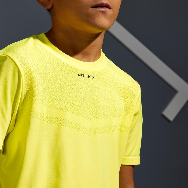 T-SHIRT 900 GARCON JAUNE FLUO