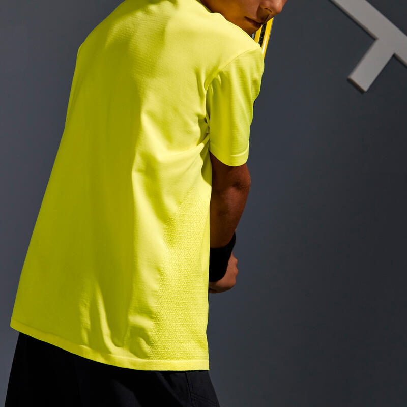 T Shirt 900 Garcon Jaune Fluo