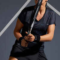 Tennisshirt Soft 500 Damen schwarz