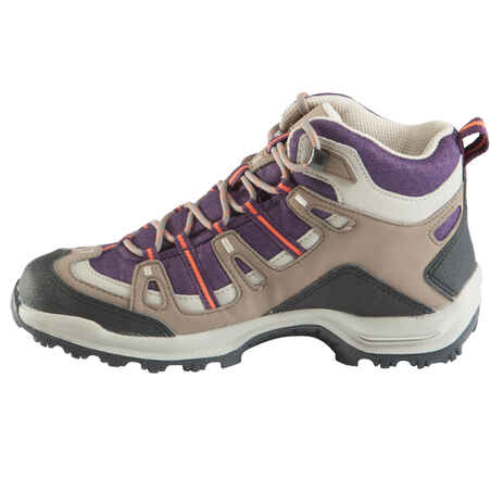 Arpenaz 100 Mid Wtp Women's Hiking Boots - Purple.