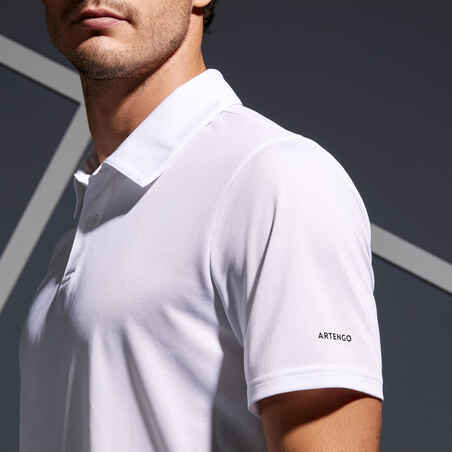 Polo de tenis hombre Artengo DRY 100 blanco