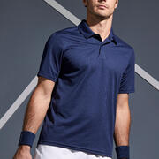 Men Tennis Polo T-Shirt - Dry 100 Navy Blue
