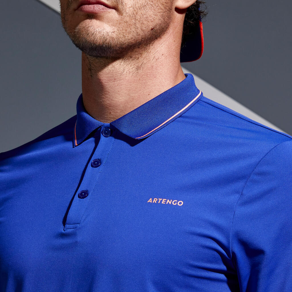 Poloshirt Dry 500 Tennispolo Herren blau