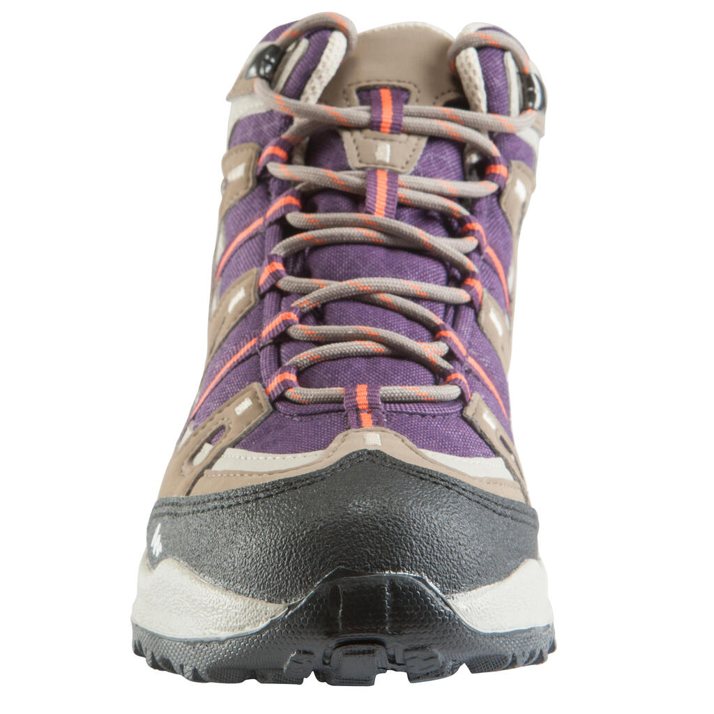 Arpenaz 100 Mid Wtp Women's Hiking Boots - Purple.