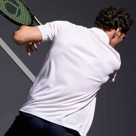 Men's Short-Sleeved Tennis Polo Essential - White