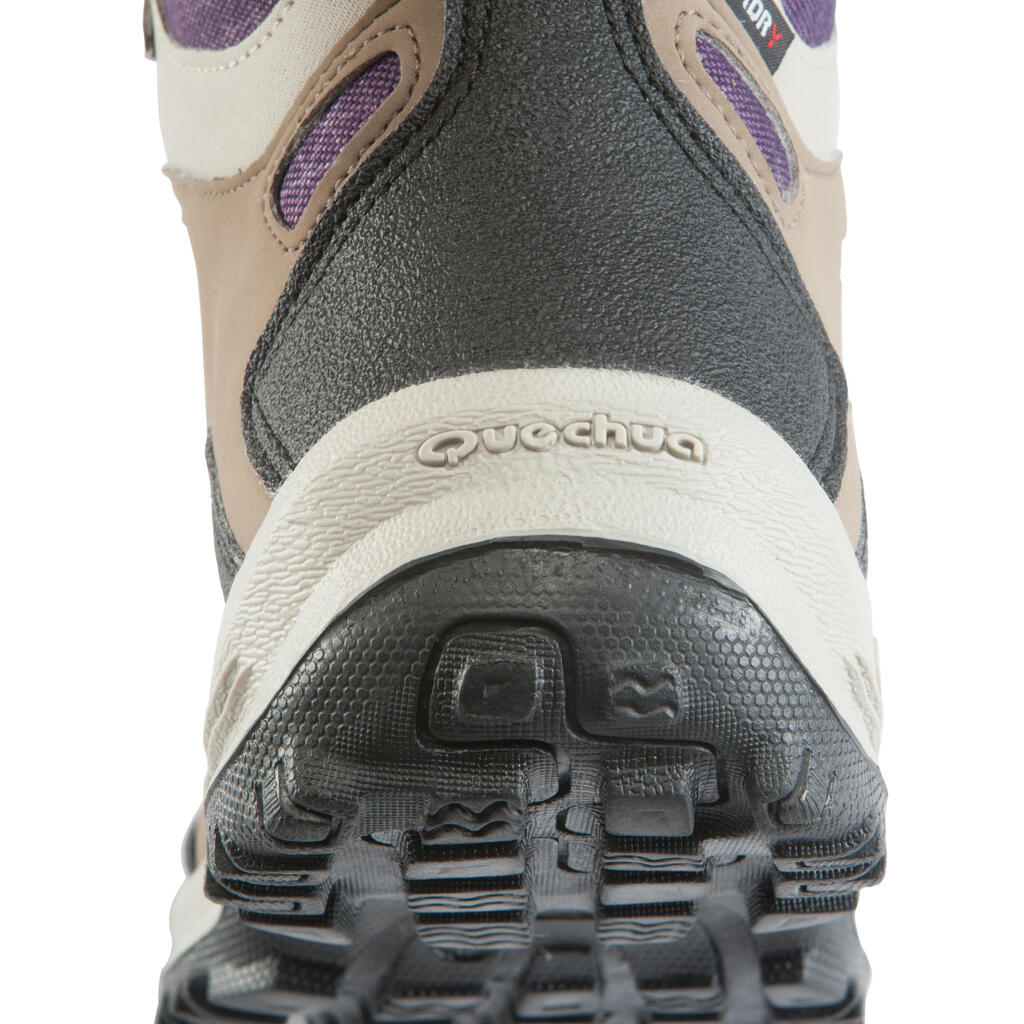 Arpenaz 100 Mid Wtp Women's Hiking Boots - Purple.