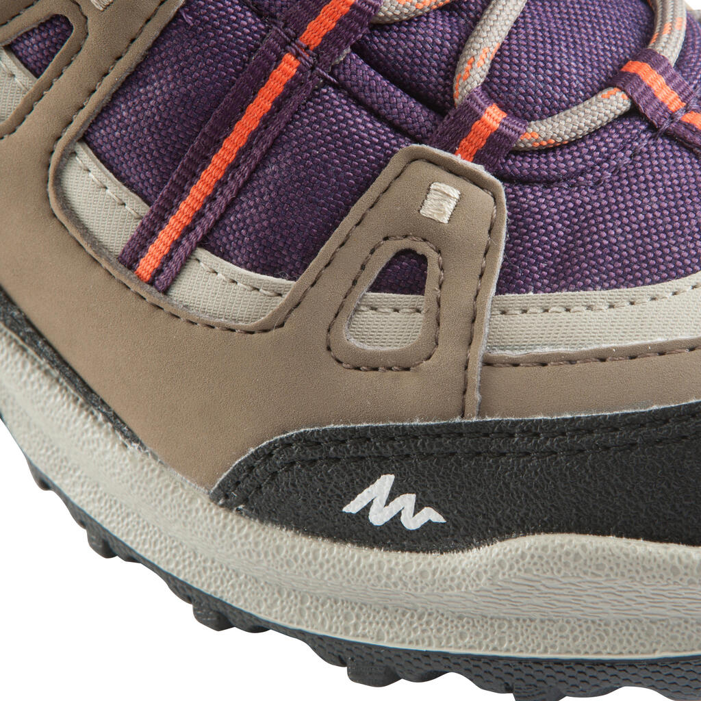 Arpenaz 100 Mid Wtp Women's Hiking Boots - Purple.