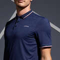 ROUPA DE TÉNIS TODO O TIPO DE CLIMA HOMEM Badminton - POLO TÉNIS DRY 500 HOMEM AZUL ARTENGO - Roupa de Badminton