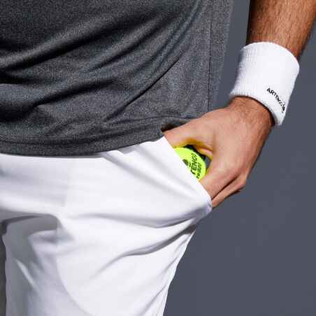 Tennis-Shorts Herren 100 Dry weiss
