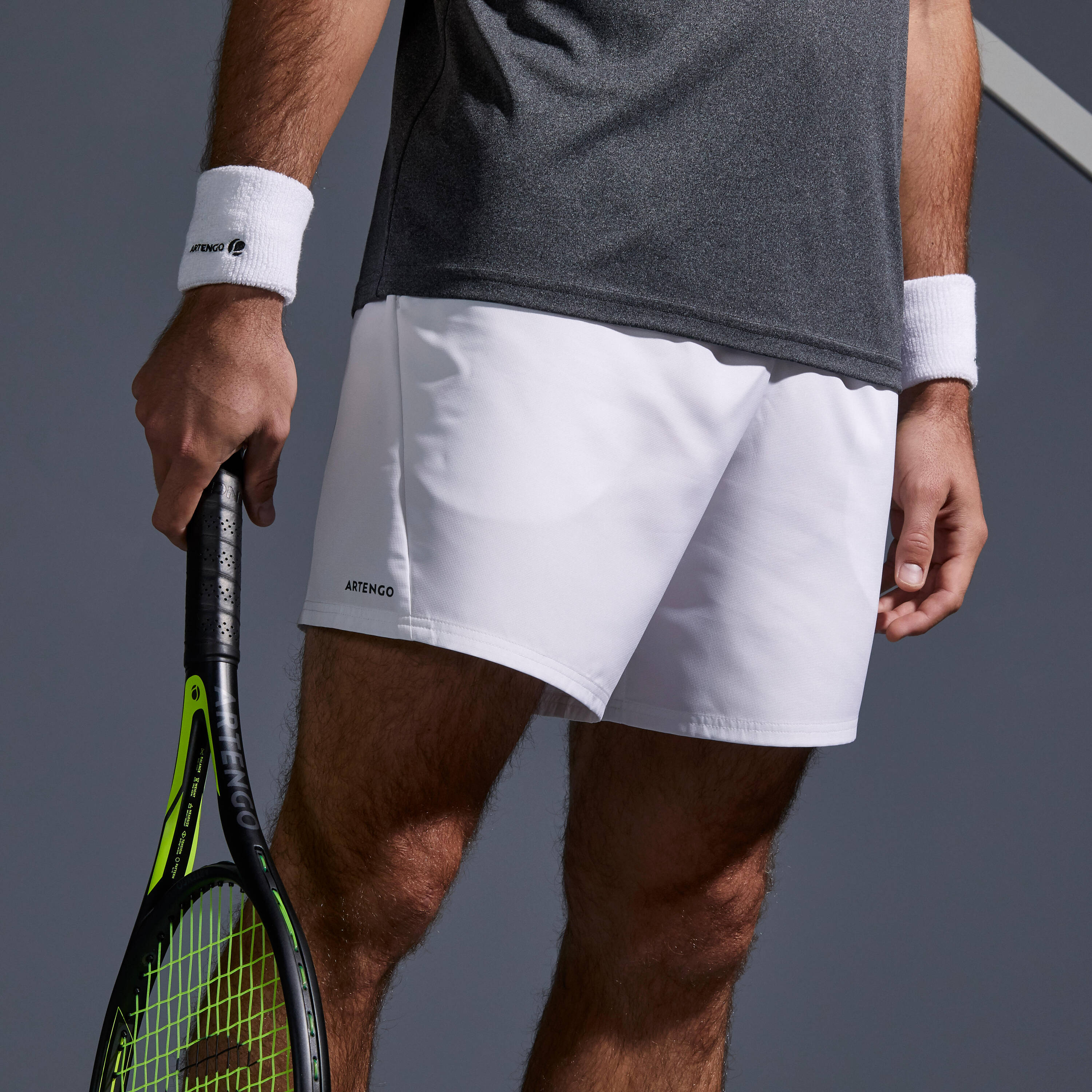 Men Tennis Shorts Quick Dry Regular Fit White -  1