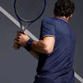 ROUPA DE TÉNIS TODO O TIPO DE CLIMA HOMEM Badminton - POLO TÉNIS DRY 500 HOMEM AZUL ARTENGO - Roupa de Badminton