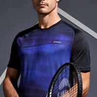 Tennis T-Shirt Dry 500 Herren schwarz/blau