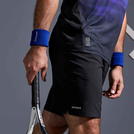 Tennis T-Shirt Dry 500 Herren schwarz/blau