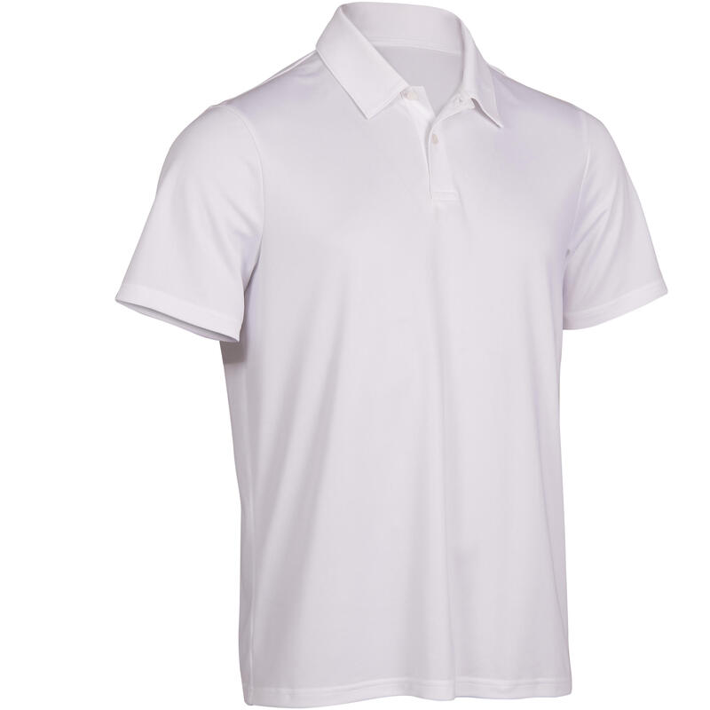 Tricou Tenis Dry Polo 100 Alb Bărbaţi