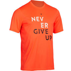 T SHIRT TENNIS HOMME SOFT 100 ORANGE