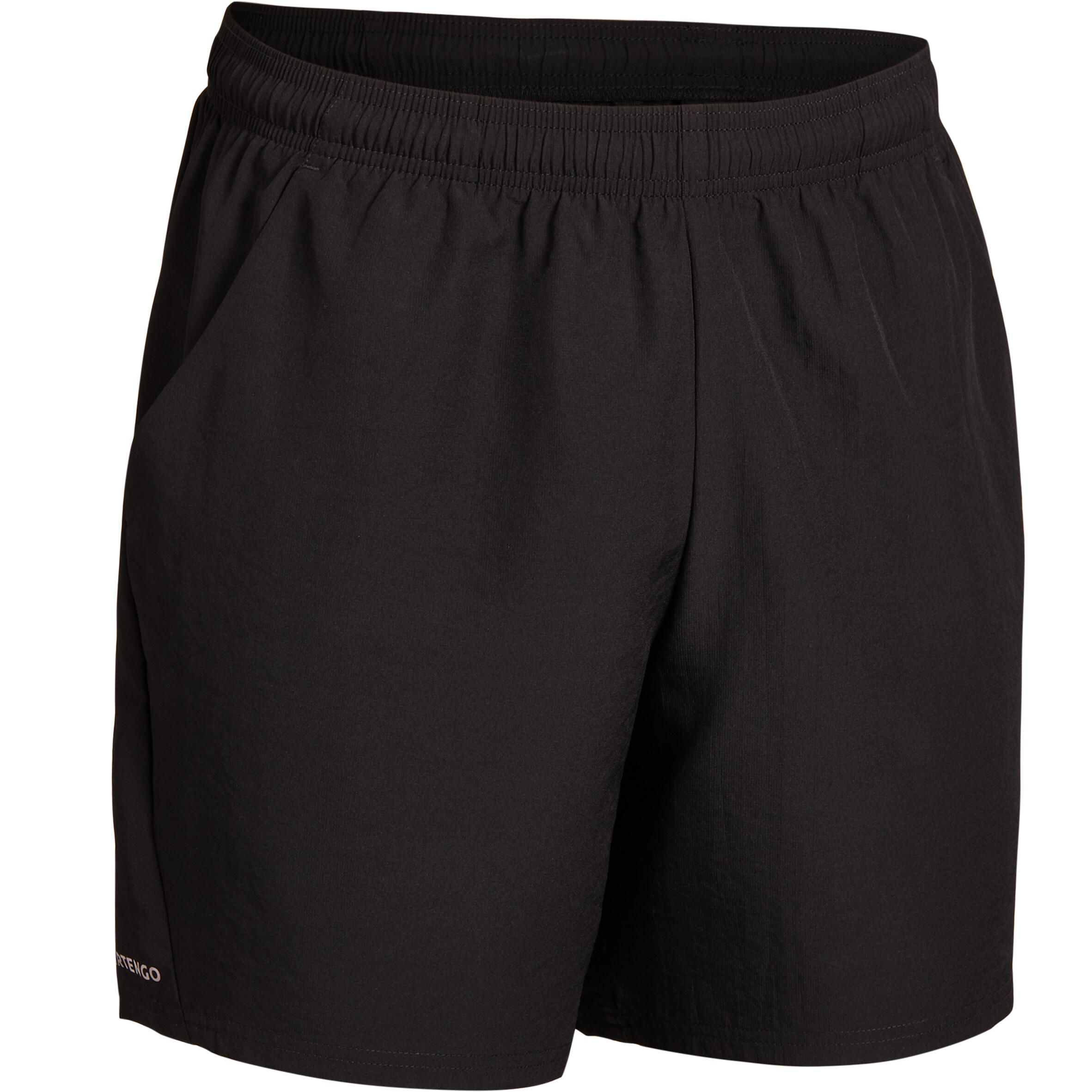 Men's Tennis Shorts Essential Dry TSH 100 Black Black‎ Artengo