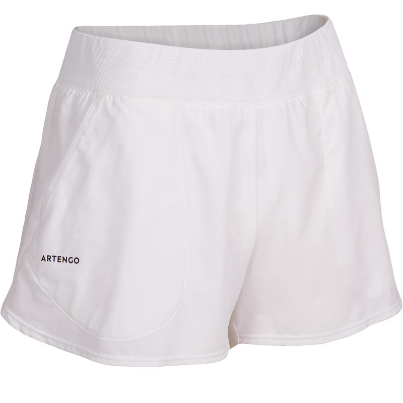 SHORT DE TENNIS FEMME SH SOFT 500 BLANC