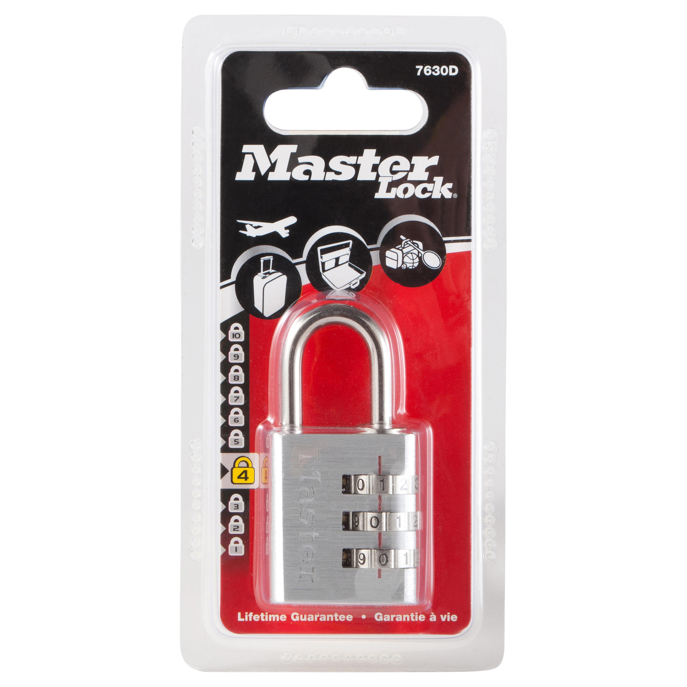 30 mm Coded Padlock - Silver 3/5