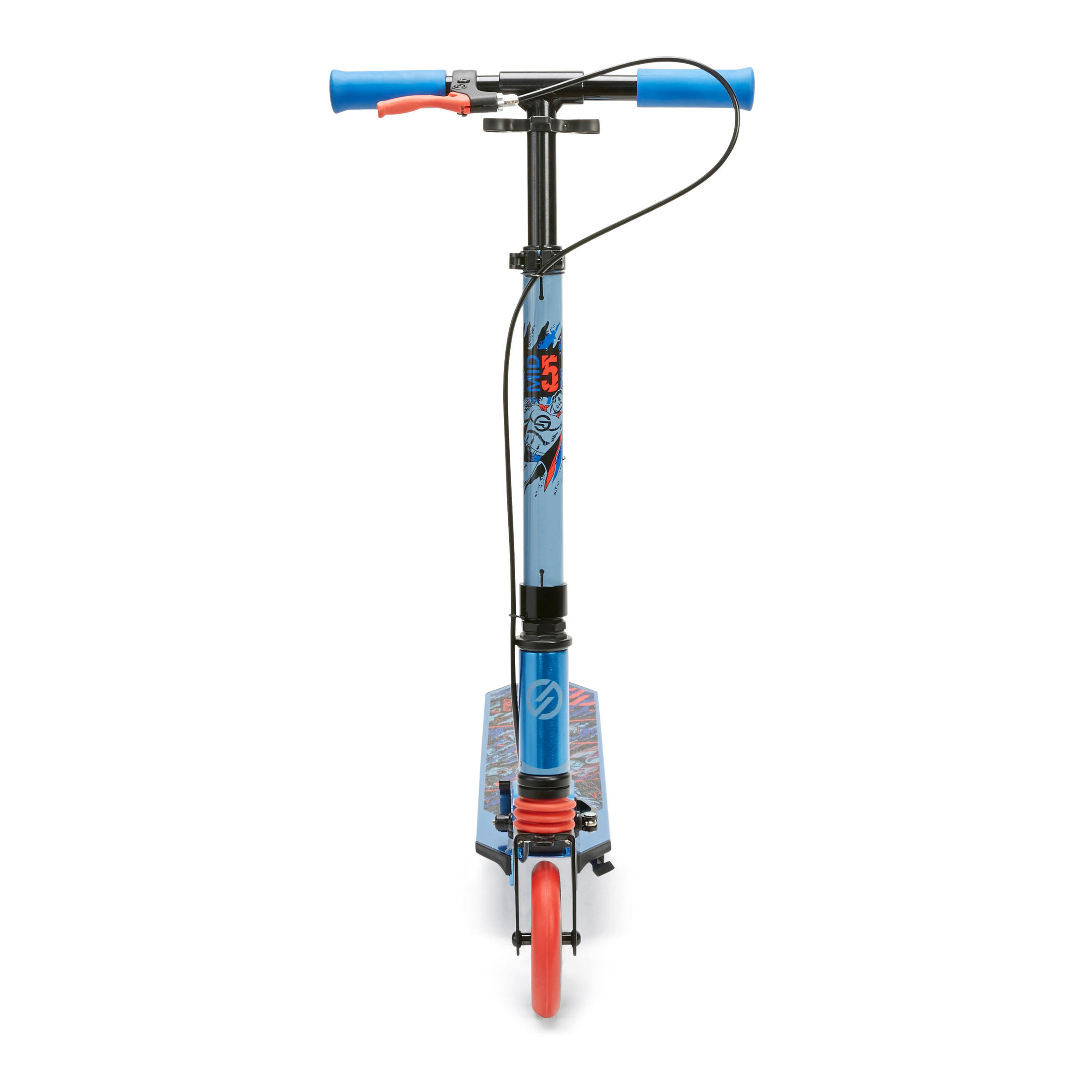 Scooter Tretroller Kinder Federung Lenkerbremse - Mid 5 blau 18/36