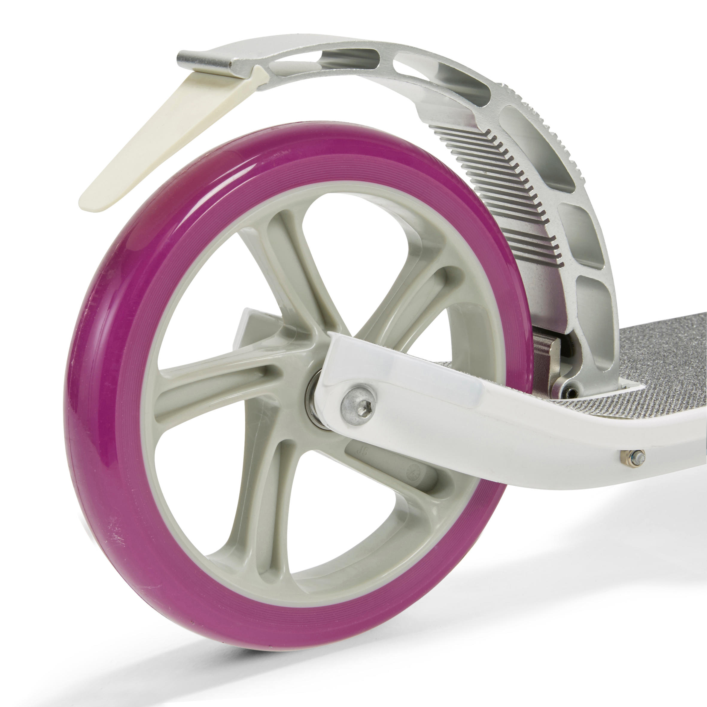 САМОКАТ детский MID 9 с ручным тормозом бело-розовый OXELO