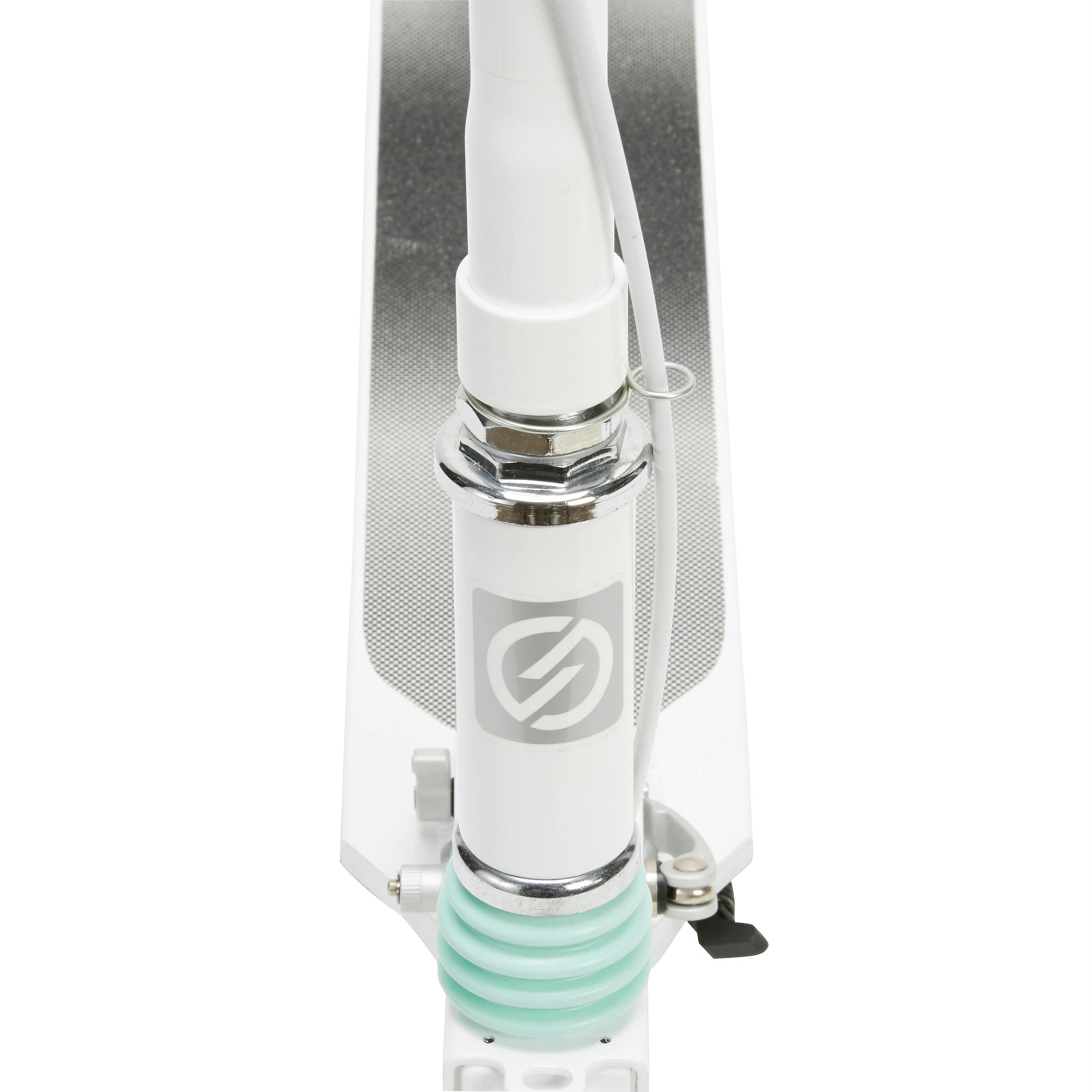 САМОКАТ детский MID 9 с ручным тормозом бело-розовый OXELO