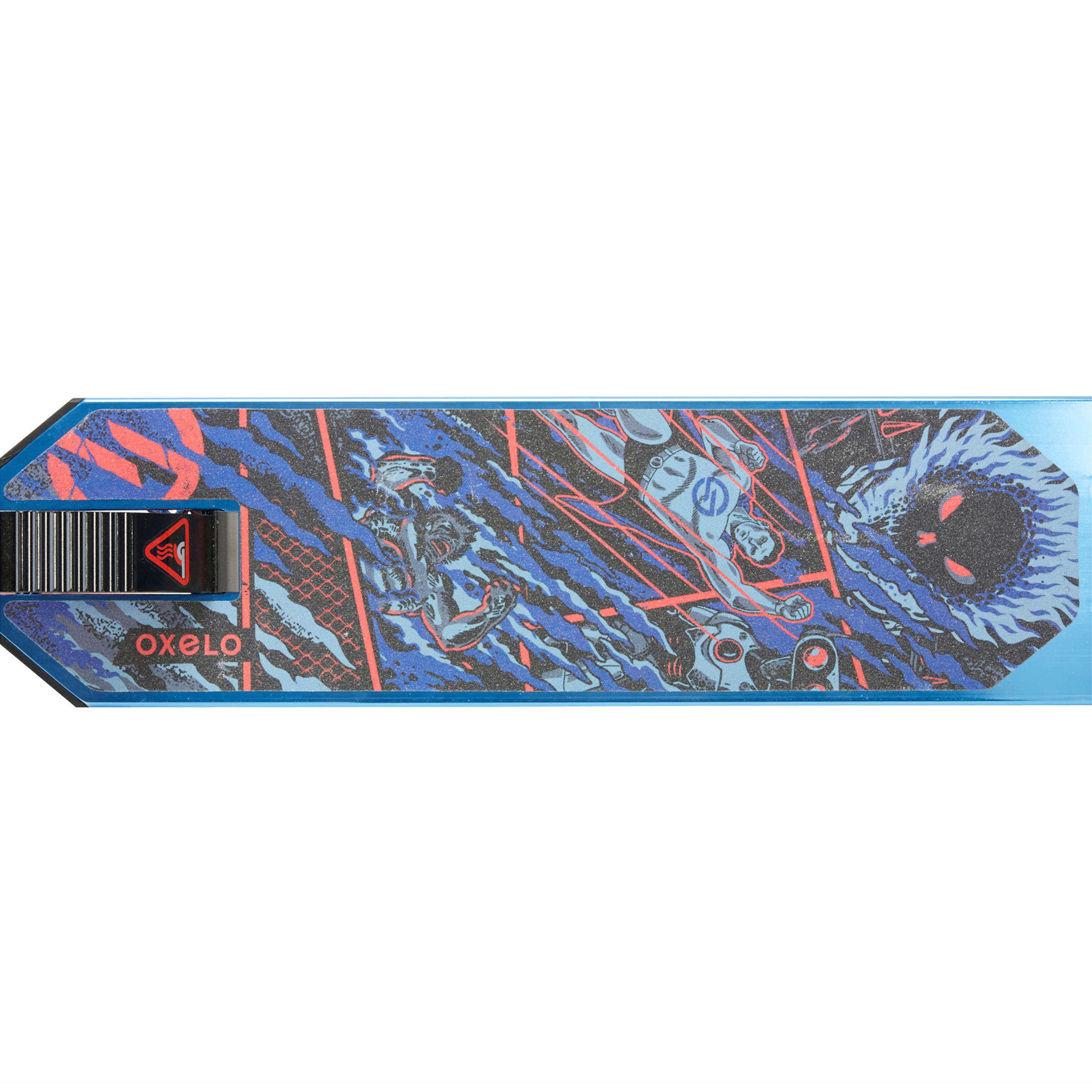 Scooter Tretroller Kinder Federung Lenkerbremse - Mid 5 blau 28/36