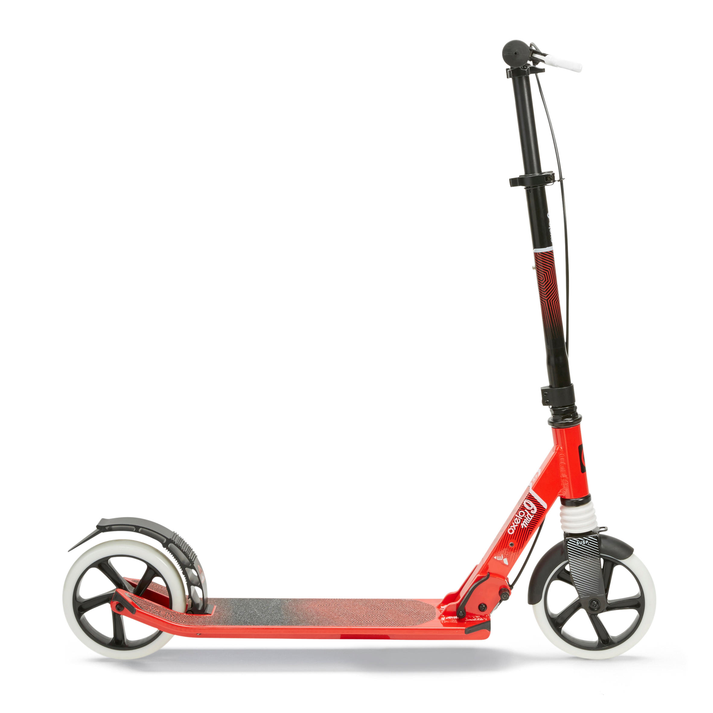 Самокат детский MID 9 с ручным тормозом черно-красный OXELO