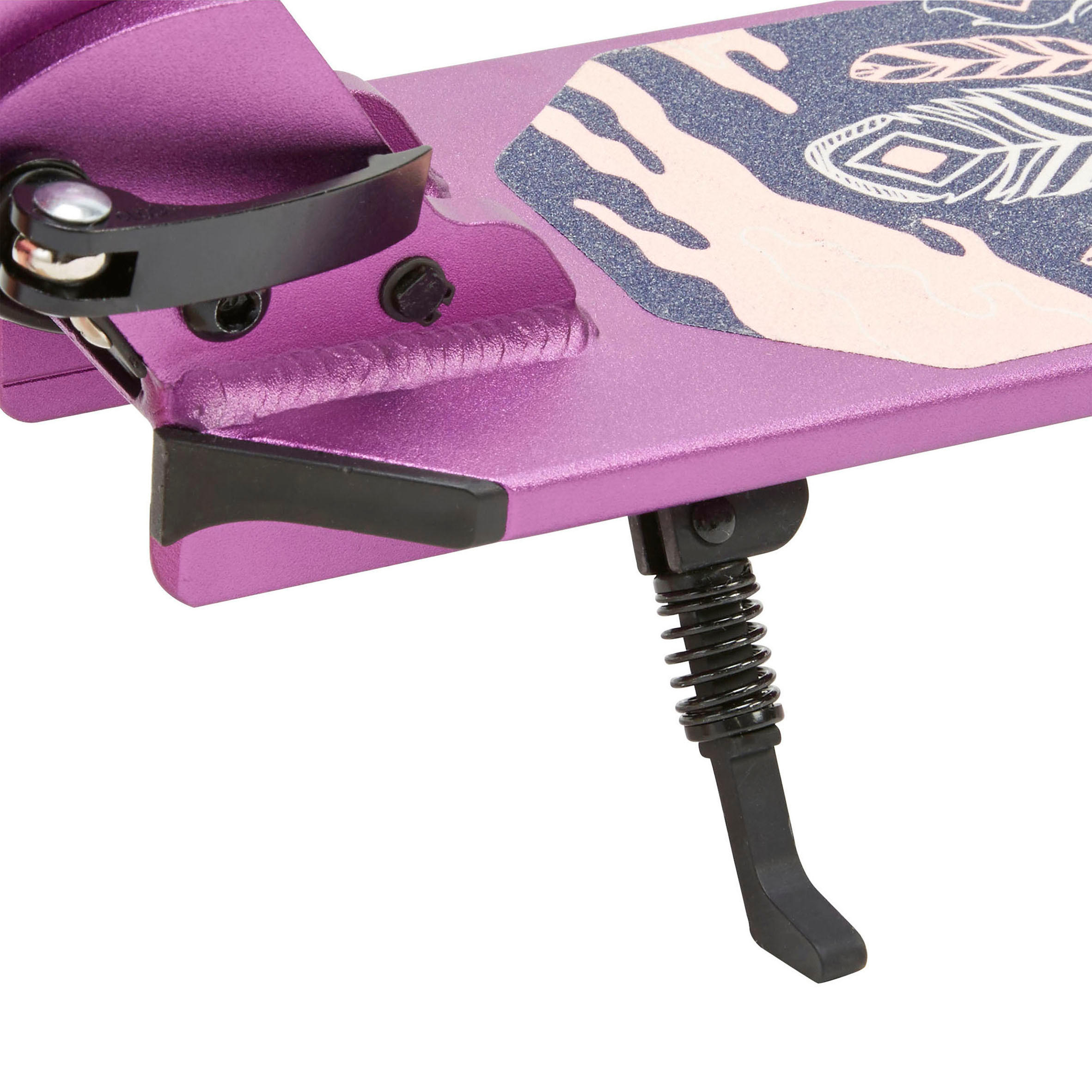 Scooter Tretroller Kinder mit Federung und Lenkerbremse - Mid 5  violett 26/34
