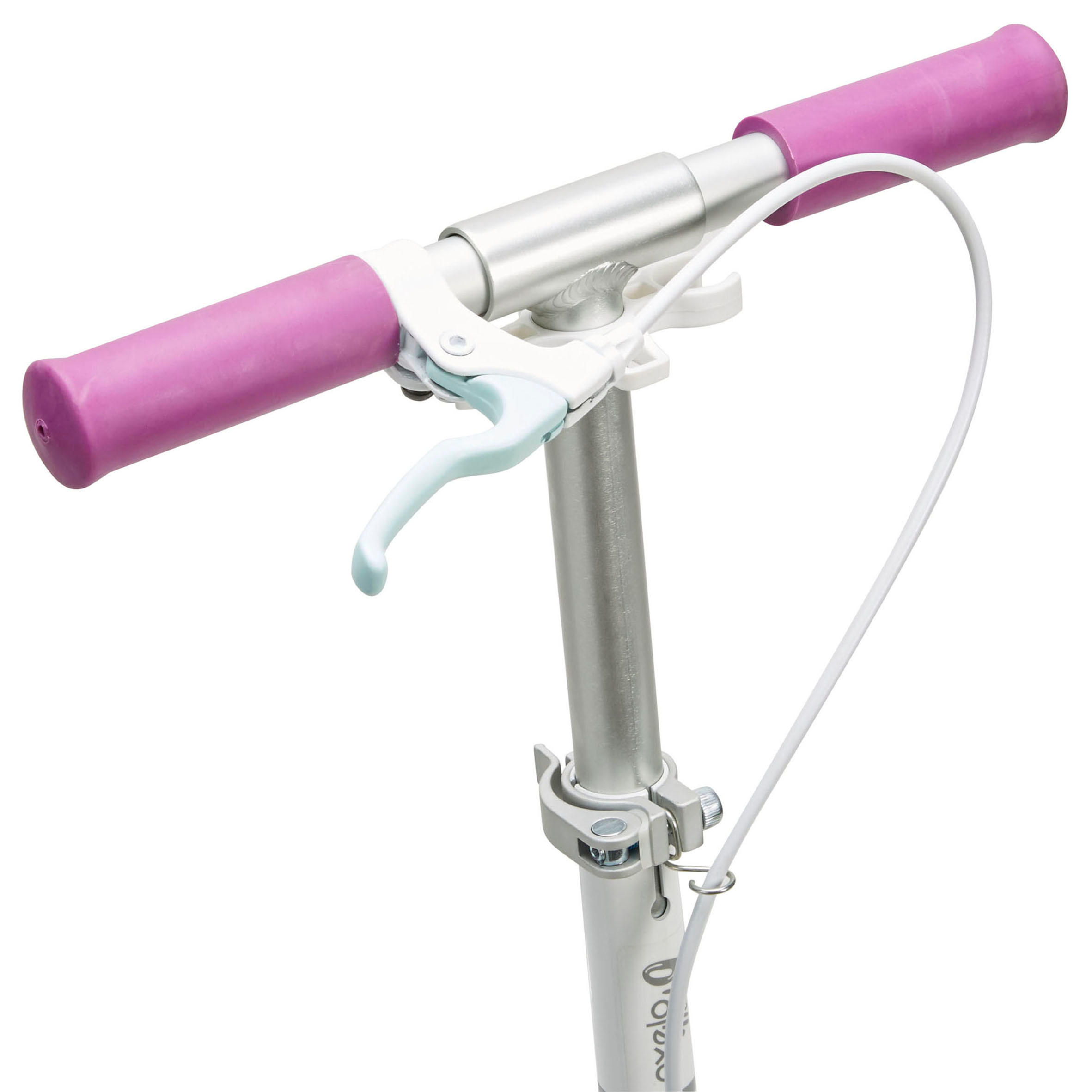 САМОКАТ детский MID 9 с ручным тормозом бело-розовый OXELO