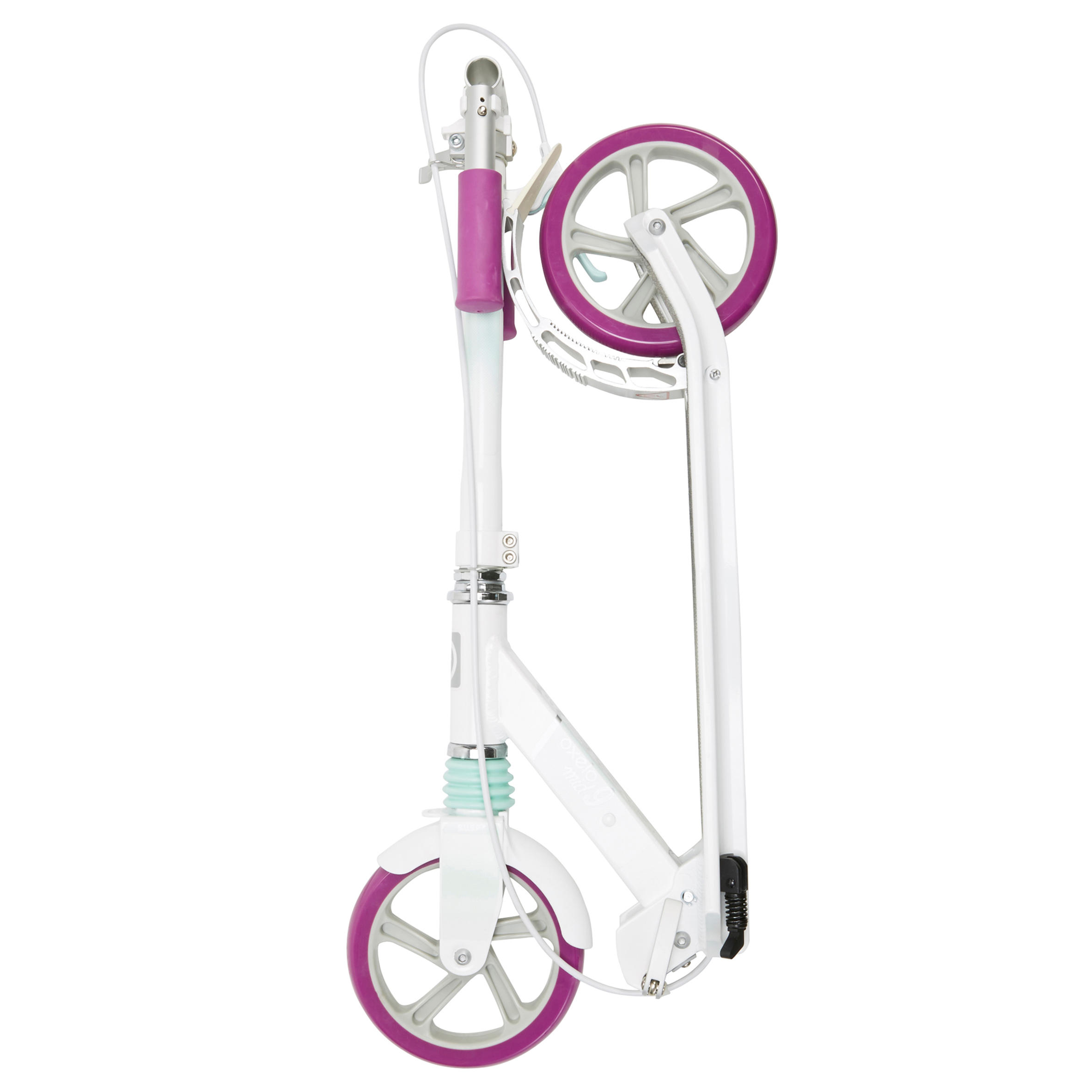 САМОКАТ детский MID 9 с ручным тормозом бело-розовый OXELO