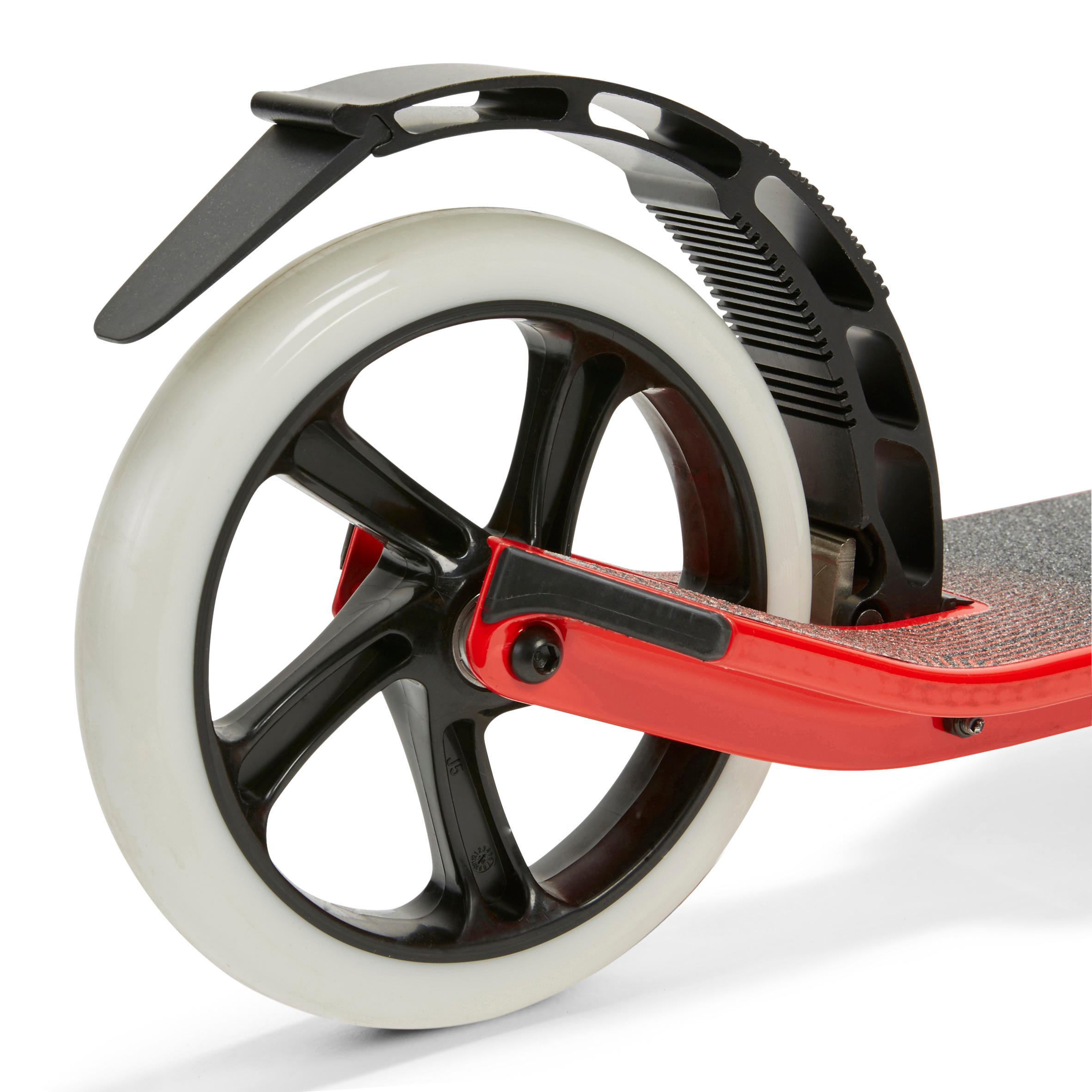 Самокат детский MID 9 с ручным тормозом черно-красный OXELO