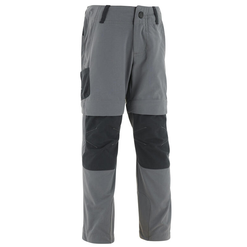 Pantaloni modulabili montagna bambino MH500 grigi