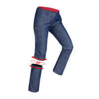 מכנסיים מתפרקים לנשים Travel 100 - כחול ג'ינס